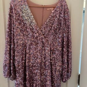 Hutch Pink Vida Sequin Romper